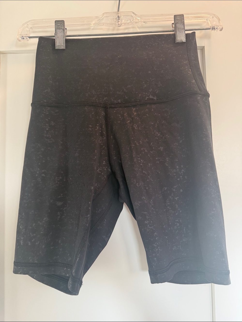 Lululemon Align Black Marbled High-Rise super soft Bike Shorts